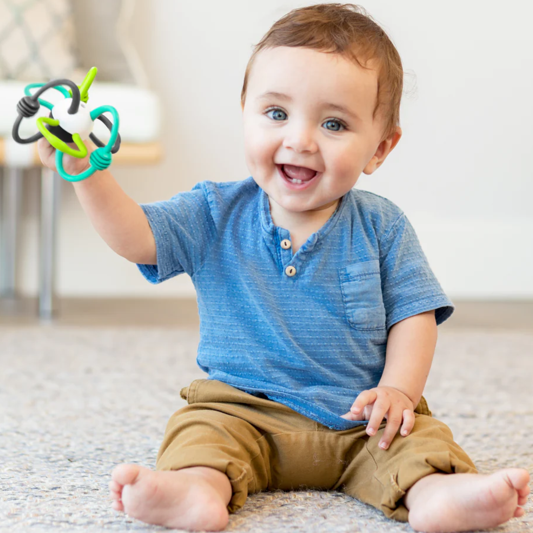 Teether Rattle Ball Infantino Shake & Teether Flexible Rattle Ball – Urban Essentials ...