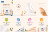 Little & Grown Baby Water Wipes 80's