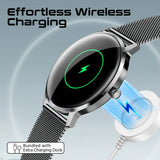 Promate 1.32" Curved AMOLED Screen Fitness Tracker Smartwatch w/ BT Calling