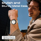 Promate 1.32" Curved AMOLED Screen Fitness Tracker Smartwatch w/ BT Calling