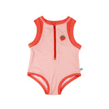 Zoocchini Girls Sleeveless One Piece Solid Swimsuit