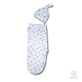 Swaddies Infant Velcro Swaddle Wrap with Knotted Hat