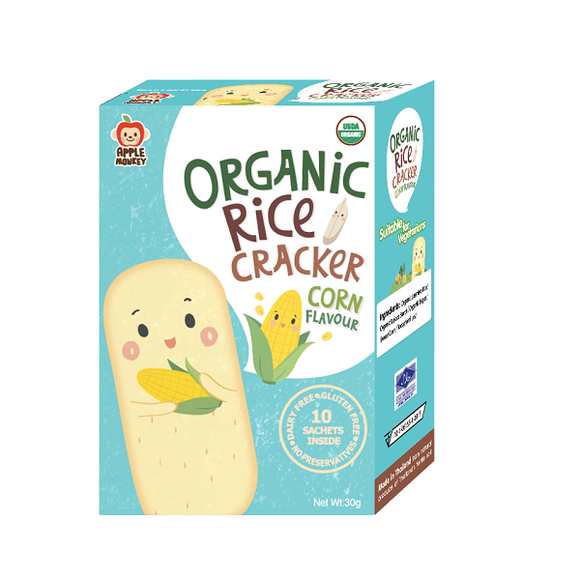 Apple Monkey - Organic Rice Cracker 8m+