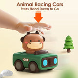 The Kiddie Concept Press and Go Animal Toy Car