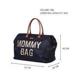 Childhome Mommy Bag Nursery Bag - Black/Gold