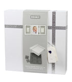 Dooky Gift Set: White Triple Frame Handprint & Memory Box