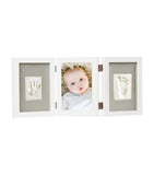 Dooky Gift Set: White Triple Frame Handprint & Memory Box