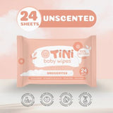 Tini Baby Wipes Alcohol-Free Anti-Bacterial 24's
