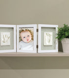 Dooky Gift Set: White Triple Frame Handprint & Memory Box