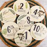 Blooming Wisdom - Round Wooden Milestone Set