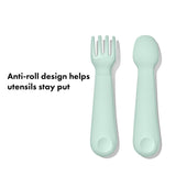 OXO Tot Mini Fork & Spoon Set – Opal