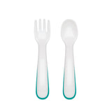 OXO Tot On-the-Go Plastic Fork and Spoon Set with Traveling Case