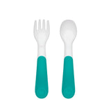 OXO Tot On-the-Go Plastic Fork and Spoon Set with Traveling Case