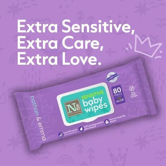 Nathan & Emma Sensitive Baby Wipes with Aloe