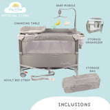 Lily and Tucker Riley 3-in-1 Convertible Pack and Play (Crib, Playpen, Co-sleeper)