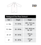 Zoocchini UPF50 Boys Rashguard One Piece Swimsuit