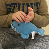 Zubels Hand-Knit Rattle & Cotton Doll : Wally the Whale