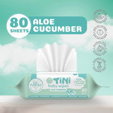 Tini Baby Wipes Alcohol-Free Anti-Bacterial 80's