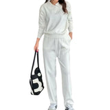 Artse Mnl Knitted Collar Longsleeve Pants Set