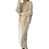 Artse Mnl Knitted Long Sleeve Skirt Set