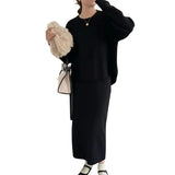 Artse Mnl Knitted Long Sleeve Skirt Set