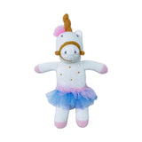 Zubels Handknit Cotton Doll 12" Sparkles the Unicorn