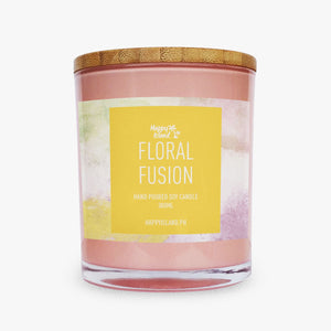 HAPPY ISLAND SCENTED SOY CANDLE - FLORAL FUSION