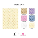 Little K Personalized Minky Blanket With Pompoms (Cursive Lettering)