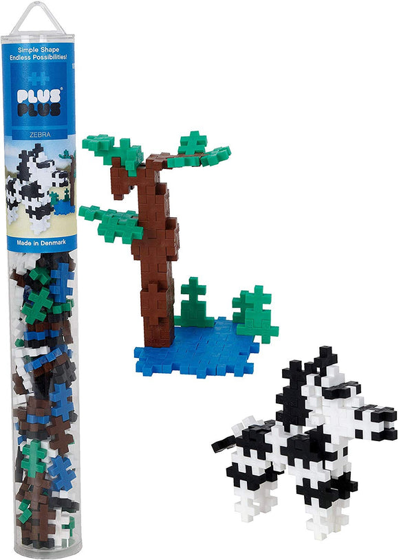 Plus-Plus Block Toys - Tube Mini 100 pcs Zebra