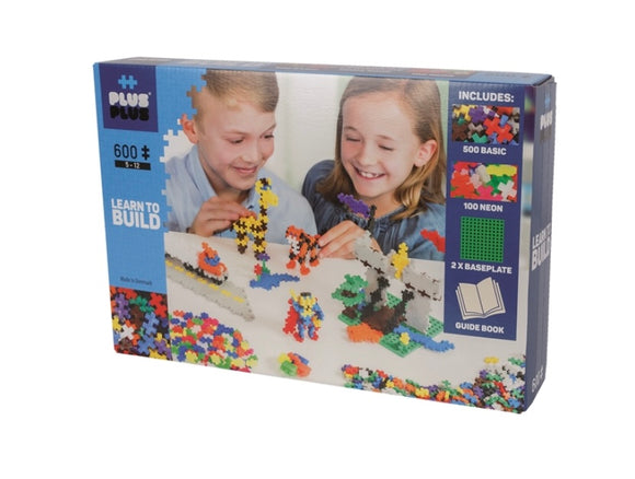 Plus Plus Toy Block - Mini 600 pieces Learn to Build Basic