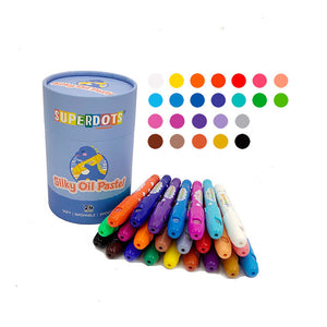 Superdots Washable Crayons / Silky Oil Pastel 24 pcs