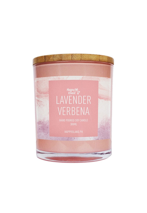 HAPPY ISLAND Lavender Verbena Scented Soy Candle