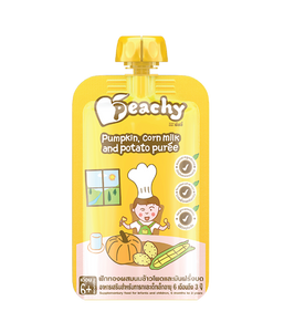 Peachy Baby - Pumpkin, Corn milk and Potato Purée 100g (6mos - 3yrs)