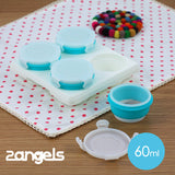 2Angels Silicone Food Storage Cups 60ml Set