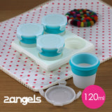 2Angels Silicone Food Storage Cups 120ml Set