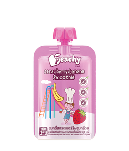 Peachy Baby - Strawberry + Banana Smoothie 100g (1-3 years old)