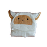 Nuborn Bamboo Hooded Bath robe -  White Sheep