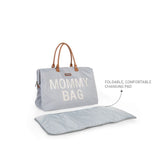 CHILDHOME MOMMY BAG ® NURSERY BAG - GREY OFF WHITE