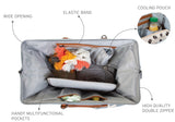 CHILDHOME MOMMY BAG ® NURSERY BAG - GREY OFF WHITE