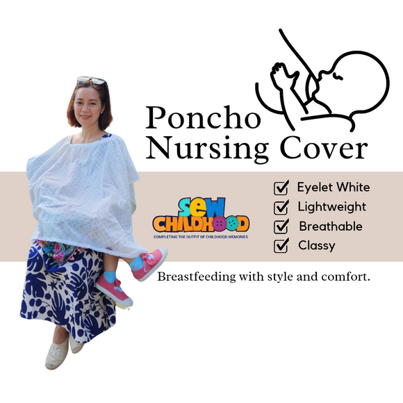 Sew Childhood - Eyelet Poncho Nursing Cover