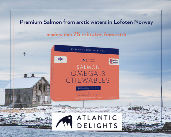 Antlantic Delight Salmon Omega-3 Chewables (30 capsules)