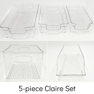 5-piece Claire Acrylic Storage Set