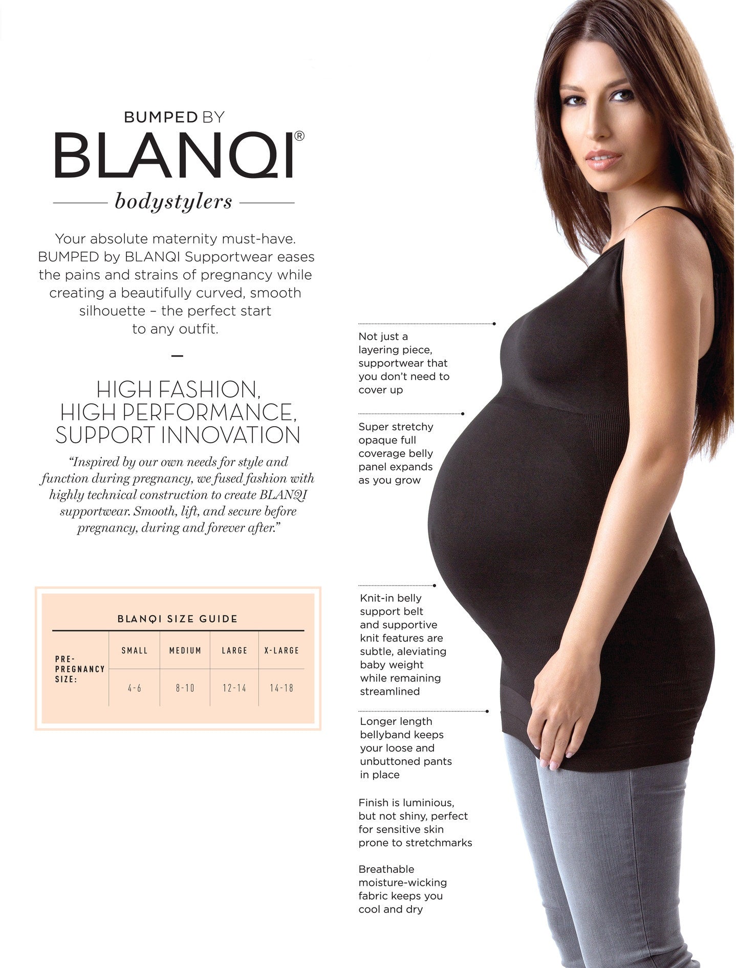 Blanqi Maternity Belly Support Tanktop Medium (6-8), Women's Fashion,  Maternity wear on Carousell