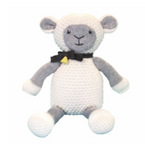 ZUBELS HAND-KNIT RATTLE & COTTON DOLL : LOLA THE LAMB