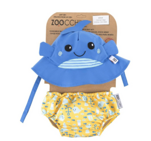 Zoocchini UPF50 Baby Swim Diaper & Sunhat Set