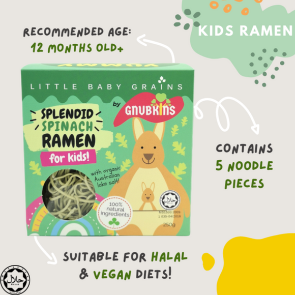 GNUBKINS Splendid Spinach Ramen for Kids  ( 12 MONTS UP)