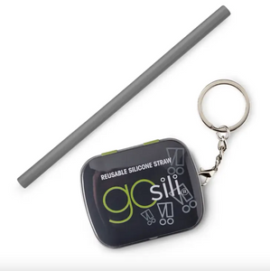 GoSili Standard Silicone Straw with Keychain Travel Case