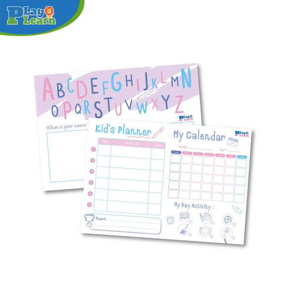Play Plearn Kid A4 Wipe and Clean Pad(WRITE YOUR NAME)